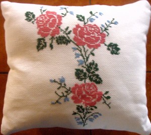 coussin-roses