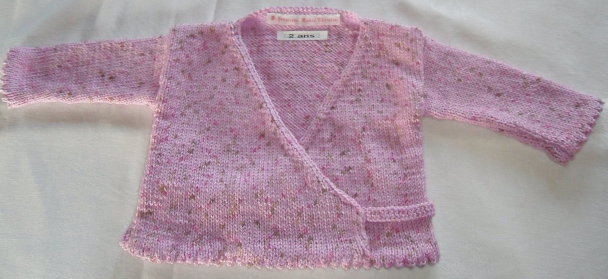 tricot cache coeur fille