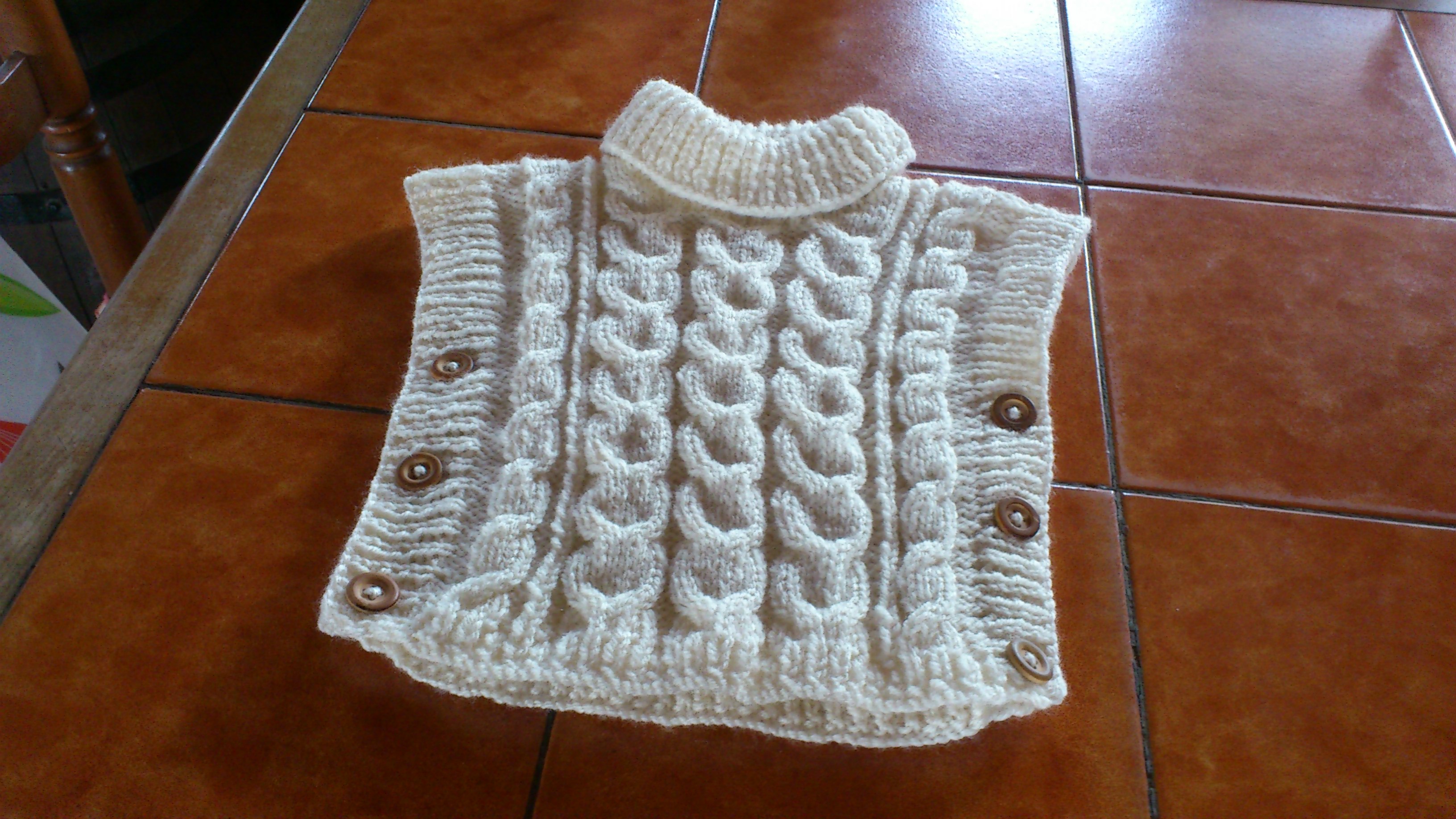 Poncho A Torsades Avec Col Et Boutons Pour Bebe Activites Creatives Et Tricot Poncho A Torsades Avec Col Et Boutons Pour Bebe Activites Creatives Et Tricot